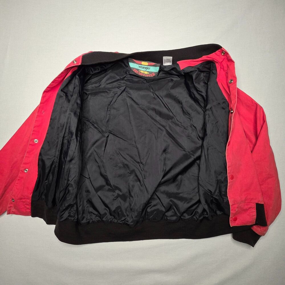 Vtg 90s Wrangler Brushpopper Bomber Jacket Mens Xl Co… - Gem